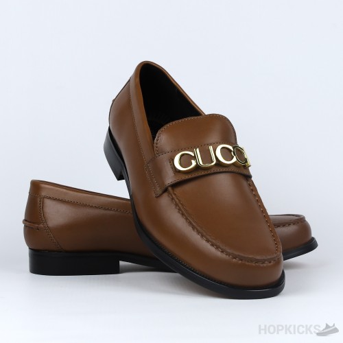 Gucci Cara Logo Brown Loafer (Dot Perfect)