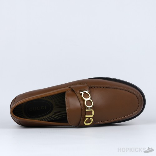 Gucci Cara Logo Brown Loafer (Dot Perfect)