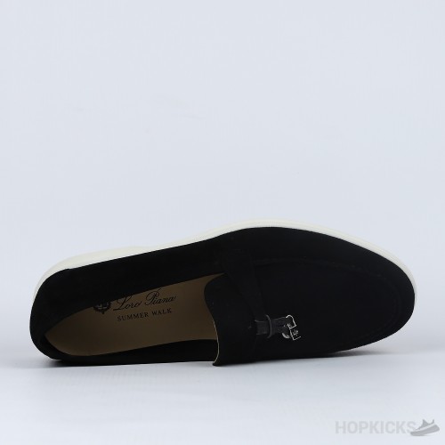 Loro Piana Black Summer Charm Loafer (Dot Perfect)