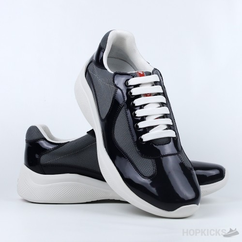 Prada Patent Leather Royal Blue Sneakers' (mens prada logo jackets)