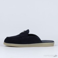 Prada Suede Sabots Navy (Premium Plus Batch)