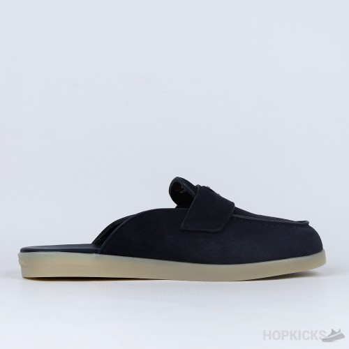 Prada Suede Sabots Navy (Premium Plus Batch)