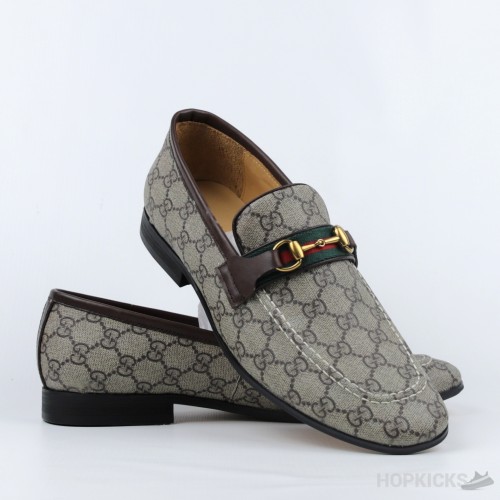 Gucci Supreme Canvas Horsebit Web Loafer (Dot Perfect)