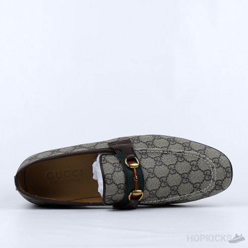 Gucci Supreme Canvas Horsebit Web Loafer (Dot Perfect)