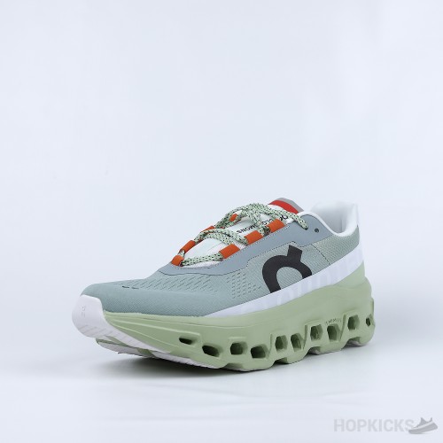 On Running Cloudmonster Glacier Grey Meadow Green (Premium Batch)