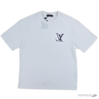 LV Flipped Monogram Embroidered Logo New T-Shirt (Imported Premium Finish)