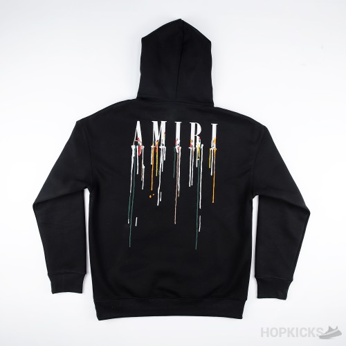 Amiri Embroidered Paint-Drip Hoodie