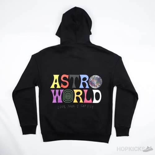 Astro World Look Mom I Can Fly Printed Hoodie