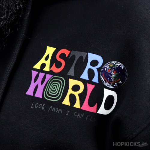 Astro World Look Mom I Can Fly Printed Hoodie