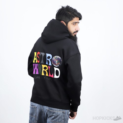 Astro World Look Mom I Can Fly Printed Hoodie