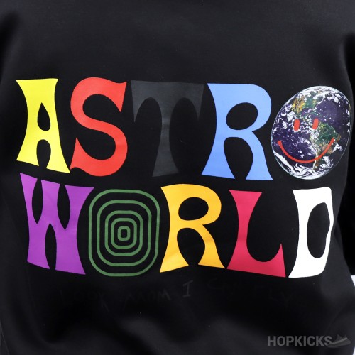 Astro World Look Mom I Can Fly Printed Hoodie