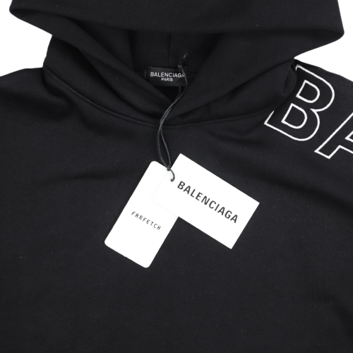 Balenciaga Embroidered Cotton Hoodie