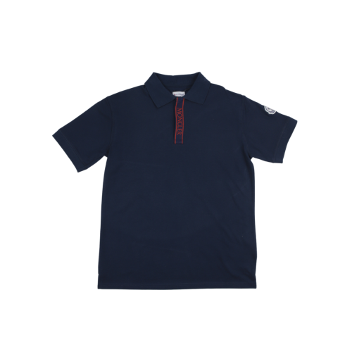 Moncler Dark Blue Logo Motif Polo T-Shirt