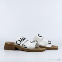 Chloe Chunky Heel White Strip (Premium Batch) (Slightly Stained)