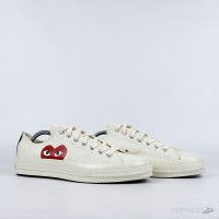 Play X Converse CT Low White (Dot Perfect) (Slightly Stained)