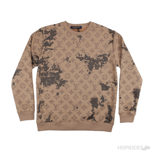 LV Logo Camo Sweatshirt (Brown)