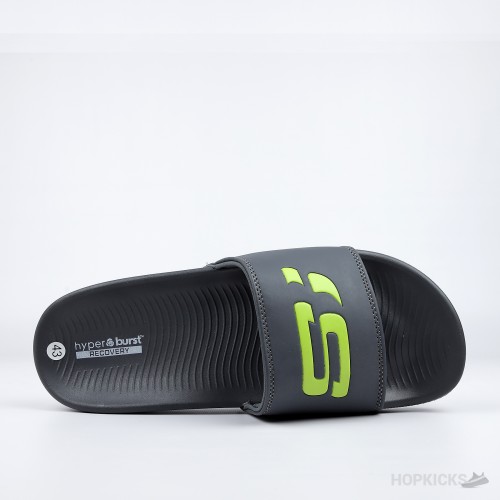 Skechers Hyper Burst Memory Foam Slide Grey