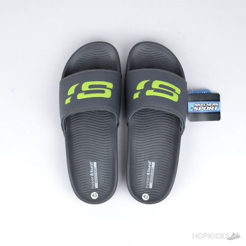 Skechers Hyper Burst Memory Foam Slide Grey