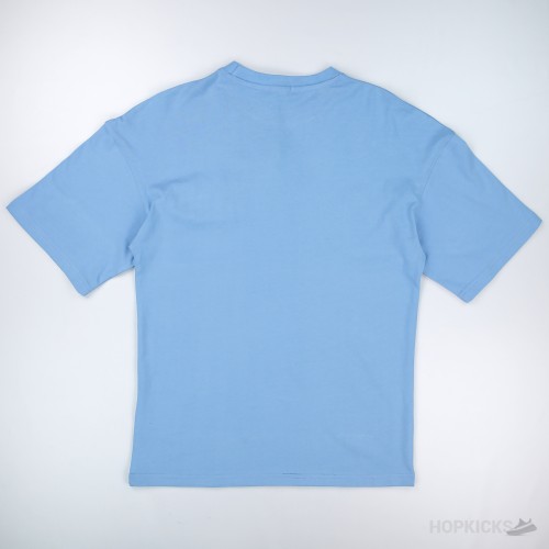 Dior Embroided Logo Sky-Blue T-shirt