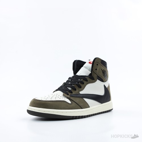 Air Jordan 1 Retro High OG x Travis Scott Mocha (Dot Perfect)