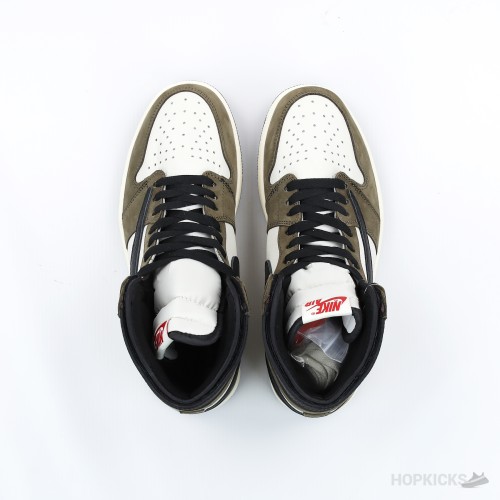 Air Jordan 1 Retro High OG x Travis Scott Mocha (Dot Perfect)
