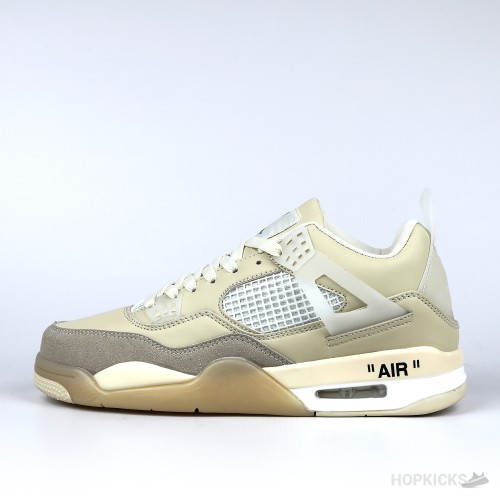 Off-White x Air Jordan 4 'Sail' (Premium Batch)