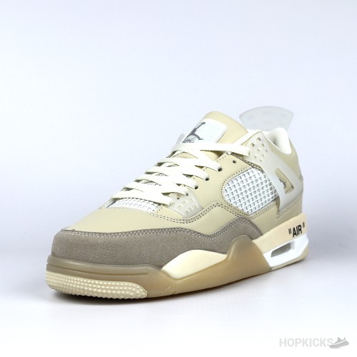 Off-White x Air Jordan 4 'Sail' (Premium Batch)