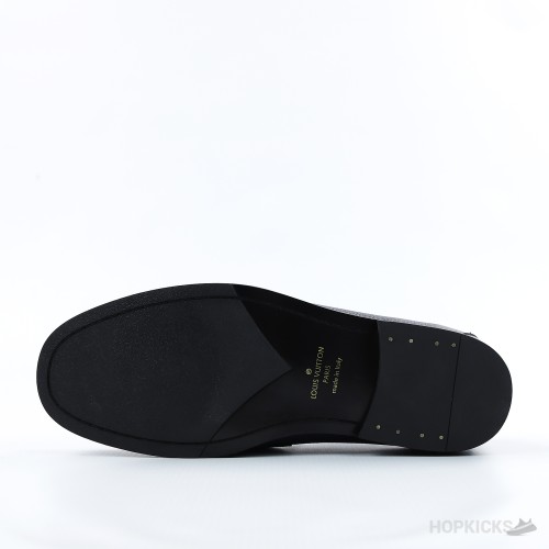 LV Grained Calf Leather Major Loafer Blue (1:1)