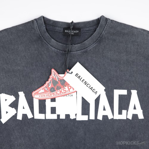 Balenciaga Tape Type Charcoal T-shirt
