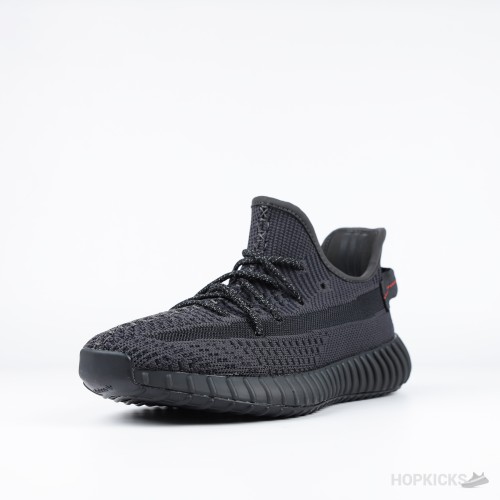 Adidas Yeezy 350 Boost Black Reflective Laces