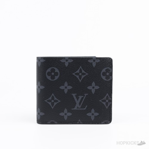 Louis Vuitton Black Bifold Wallet in the Monogram Eclipse pattern