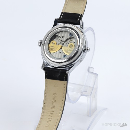 LüHW Grand Heritage Dual Machine Watch With Black Leather Strap LüHW Grand Heritage Dual Machine Watch With Black Leather Strap