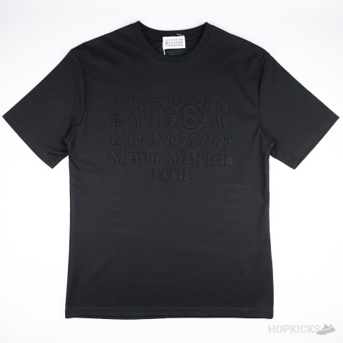 Maison Margiela embroidered logo Black T-shirt