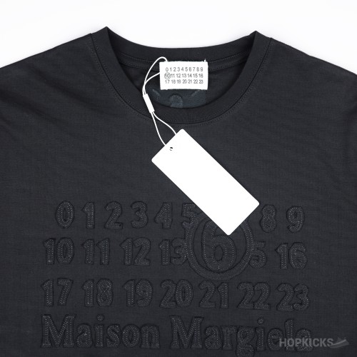 Maison Margiela embroidered logo Black T-shirt