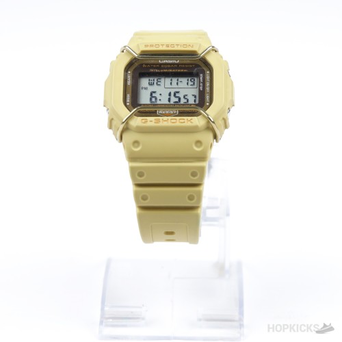Casio G-Shock | DW-5600 | Tan Utility Watch with Bull Bar Protector With Complete Package | (Slightly Used)