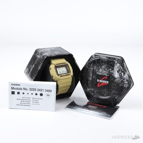 Casio G-Shock | DW-5600 | Tan Utility Watch with Bull Bar Protector With Complete Package | (Slightly Used)