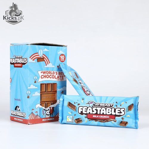 Feastables | MrBeast | Milk Crunch With Puffed Rice Chocolate Bar 60g