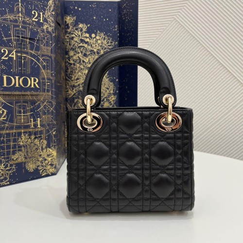 Mini Lady Dior Bag Gray Cannage Lambskin (top tier 1:1 pre order)