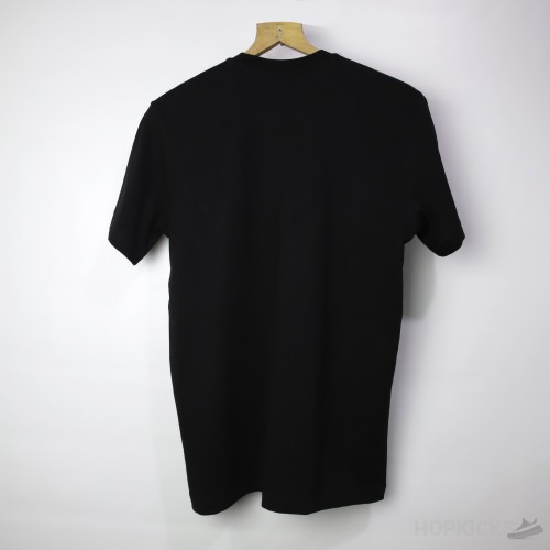 Bottega Veneta Green Logo Black T-Shirt